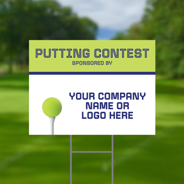 Putting Contest Sponsor Golf Tournament Signs Design #9
