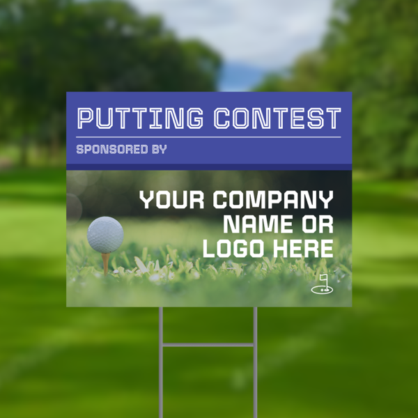 Putting Contest Sponsor Golf Tournament Signs Design #6