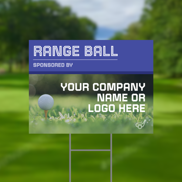 Range Ball Sponsor Golf Tournament Signs Design #6