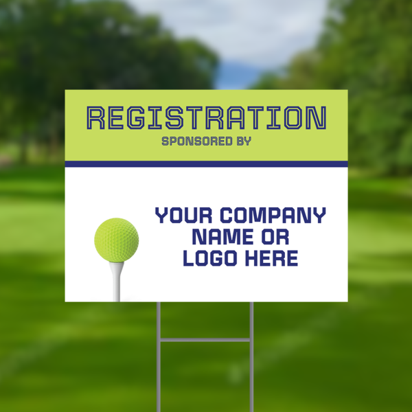 Registration Sponsor Golf Tournament Signs Design #9