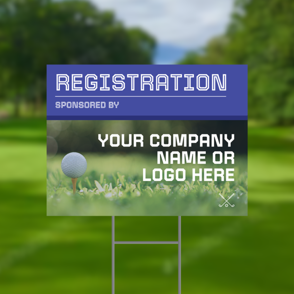 Registration Sponsor Golf Tournament Signs Design #6