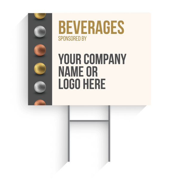 Beverages Sponsor Golf Tournament Signs Design #8