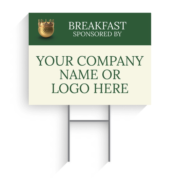 Breakfast Sponsor Golf Tournament Signs Design #7