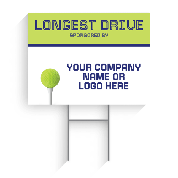 Longest Drive Sponsor Golf Tournament Signs Design #9