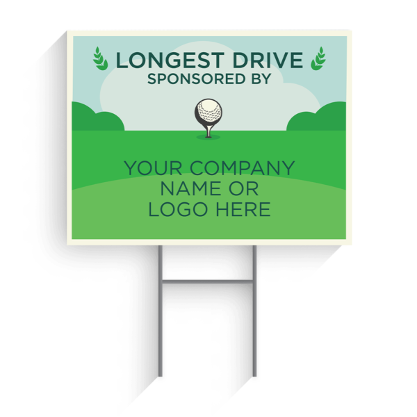 Longest Drive Sponsor Golf Tournament Signs Design #10