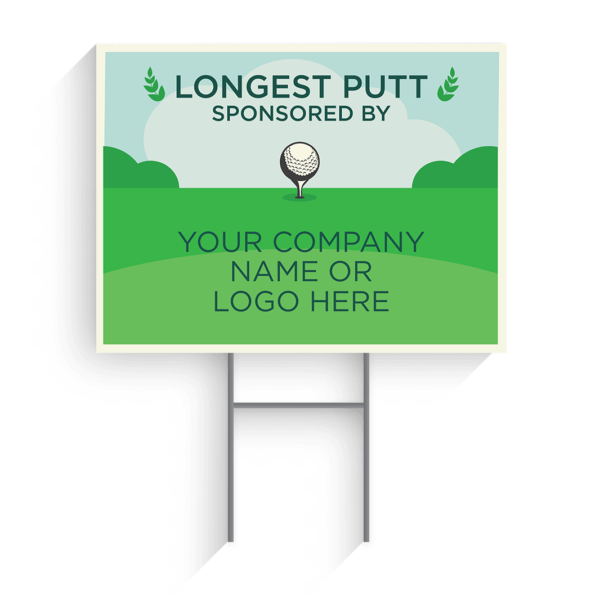 Longest Putt Sponsor Golf Tournament Signs Design #10