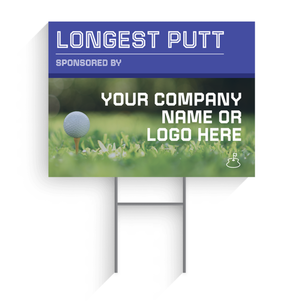 Longest Putt Sponsor Golf Tournament Signs Design #6