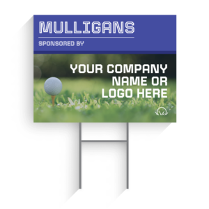 Mulligans Sponsor Golf Tournament Signs Design #6