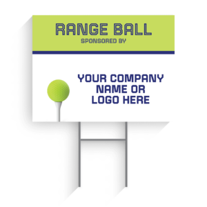 Range Ball Sponsor Golf Tournament Signs Design #9