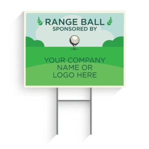 Range Ball Sponsor Golf Tournament Signs Design #10