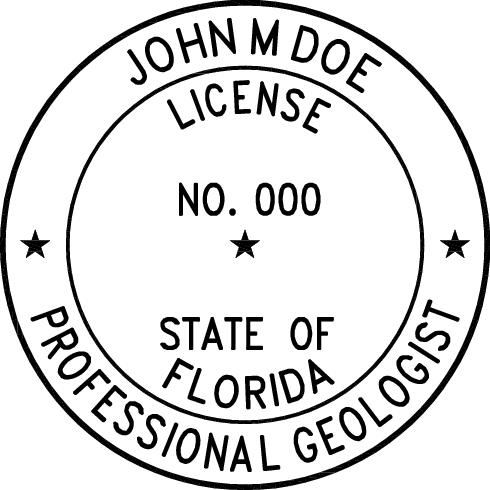 Florida Pre-inked Licensed Professional Geologist Stamp