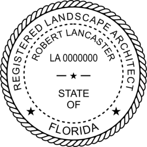 Florida Trodat Self-inking Licensed Landscape Architect Stamp