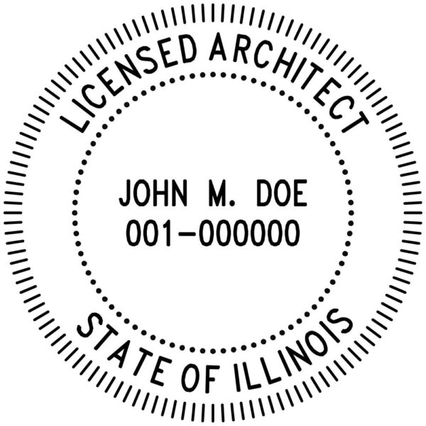 Illinois Trodat Self-inking Licensed Architect Stamp