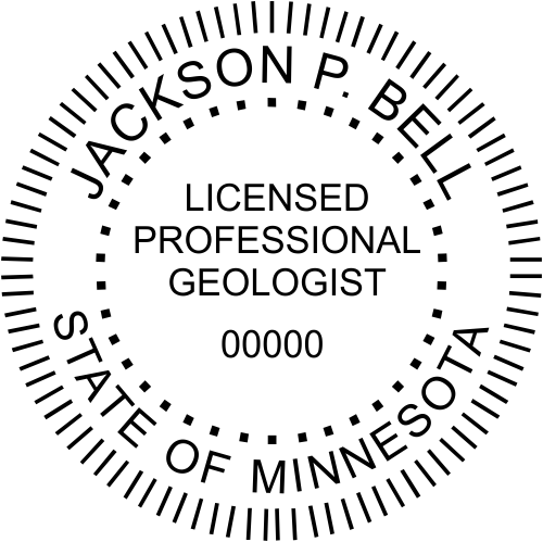 Minnesota Pre-inked Licensed Professional Geologist Stamp