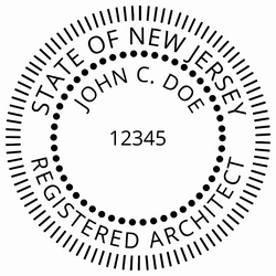 New Jersey Pre-inked Licensed Architect Stamp