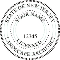 New Jersey Pre-inked Licensed Landscape Architect Stamp