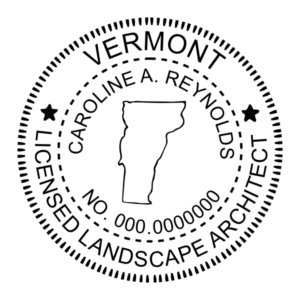 VERMONT Pre-inked Licensed Landscape Architect Stamp