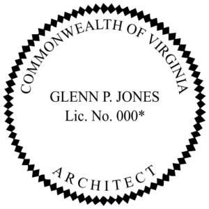 VIRGINIA Pre-inked Professional Architect Stamp