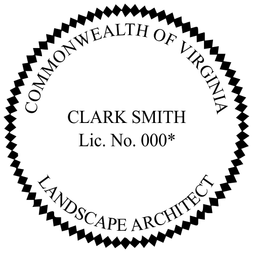 VIRGINIA Pre-inked Professional Landscape Architect Stamp