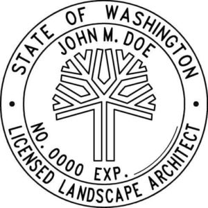 Washington Pre-inked Licensed Landscape Architect Stamp