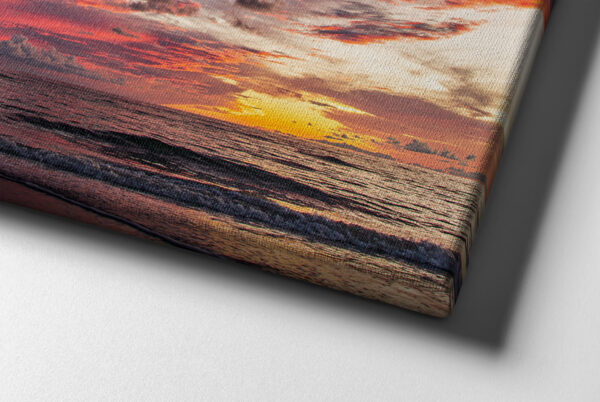 Fiery Sunset Beach Canvas Print in Florida