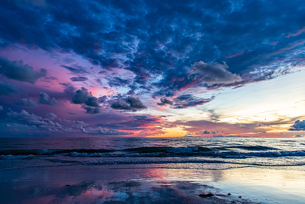 Colorful Florida Beach Sunset Photo Lustre Paper Print - Winmark Stamp ...