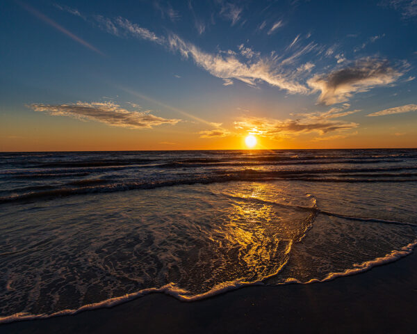 Serene Florida Beach Sunset Landscape Photo Lustre Paper Print