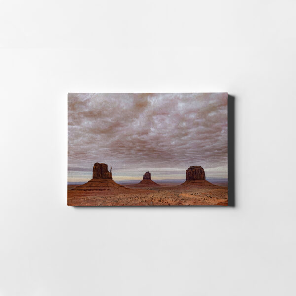Monument Valley Viewpoint Saddle Leather Canvas Print Utah-Arizona Border