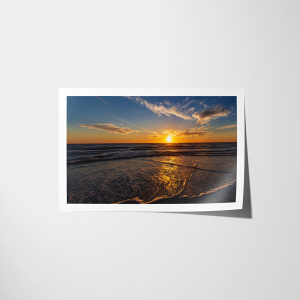 Serene Florida Beach Sunset Landscape Photo Lustre Paper Print