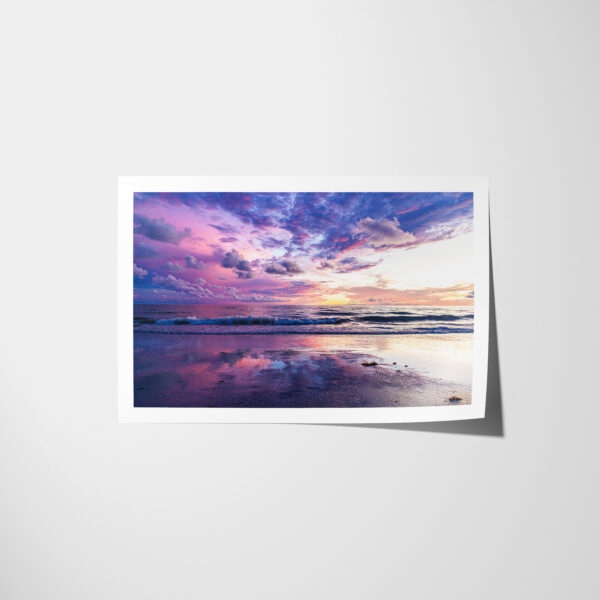 Pastel Florida Beach Sunset Landscape Photo Lustre Paper Print