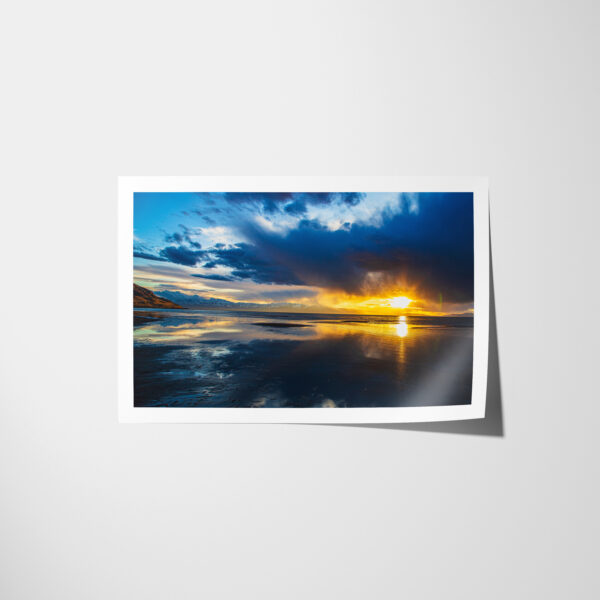 Abstract Colorful Great Salt Lake Sunset Photo Lustre Print