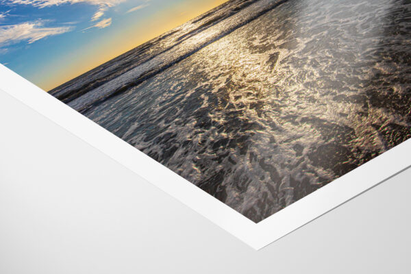 Tranquil Blue Sunshine Florida Beach Sunset Photo Lustre Paper Print
