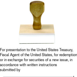 Treasury Endorsement Stamp 1-1/2″ x 4″